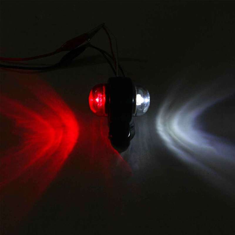2 PCS X9 12-24V Mini Double-Sided Red And White Truck Side Lights Modified Special Side Lights