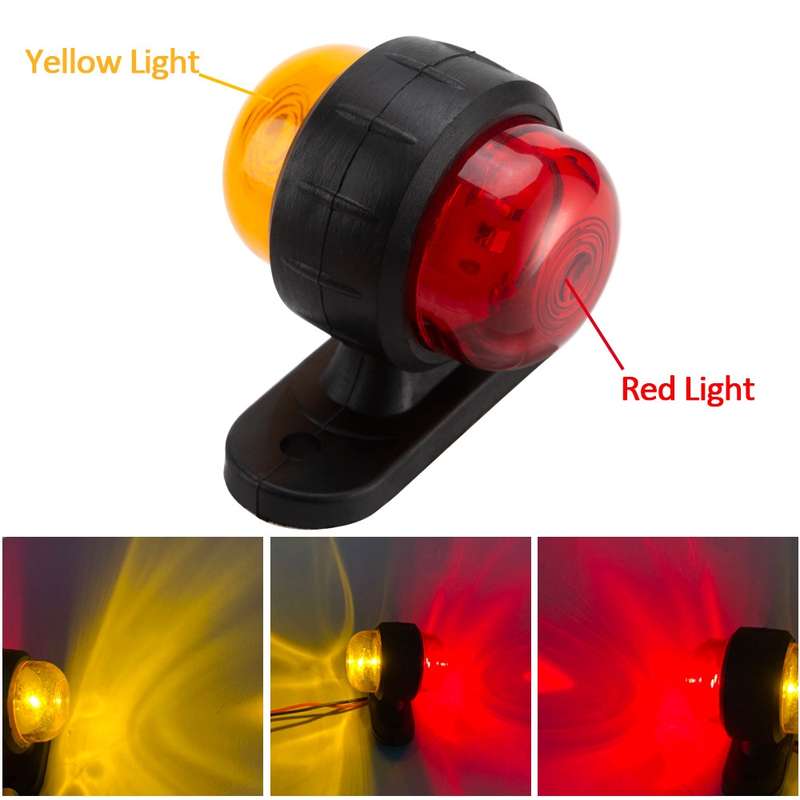 2 PCS R9 12-24V 2 LEDs 2000-4000K Double-Sided Waist Light Truck Side Light Cargo Truck Modification
