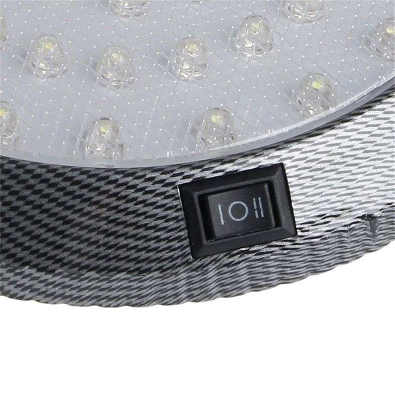 12V 46 LED Roof Light Camper Van Caravan Motor Home Boat White Light with ON / OFF Switch