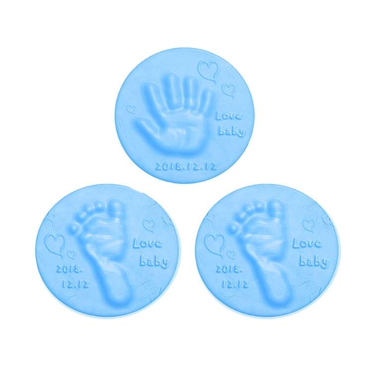 10 PCS Baby Care Air Dry Soft Clay Baby Hand and Foot Inkpad(Pink)