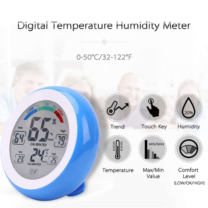TS-S93 Multifunctional Digital Thermometer Hygrometer Temperature Humidity Meter, Value Trend Displa