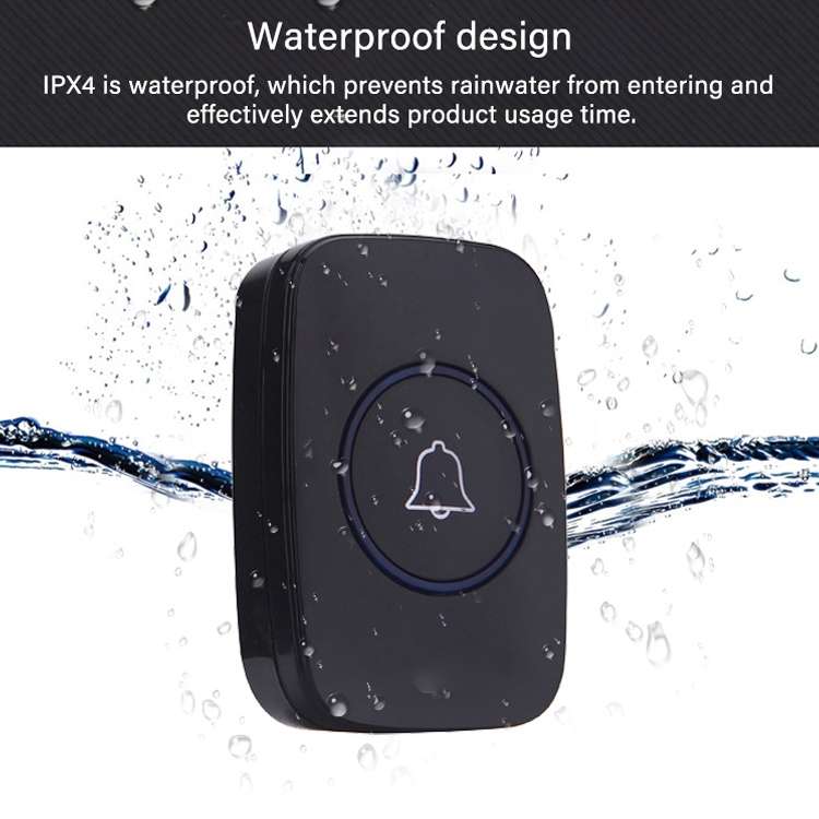 CACAZI A10 300m Long Range No Battery Waterproof LED Light Smart Wireless Doorbell