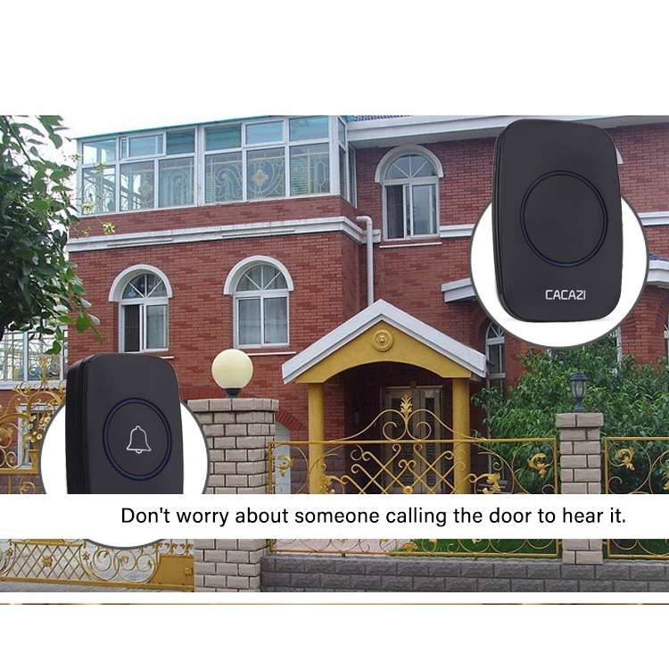 CACAZI A10 300m Long Range No Battery Waterproof LED Light Smart Wireless Doorbell