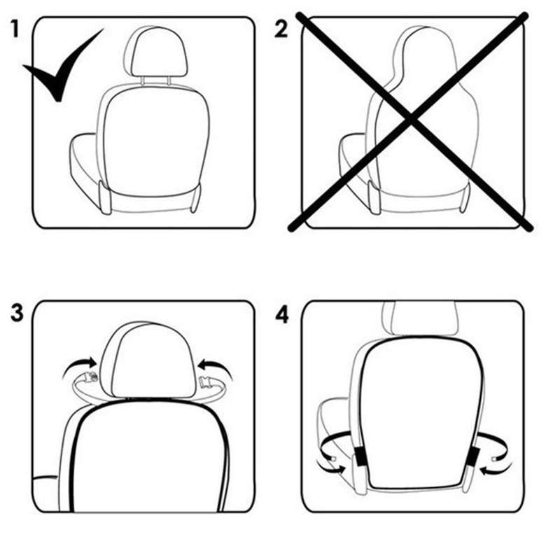 2 PCS Car Seat Back Cover Protector for Kids Kick Mat Car Seat Covers Automobile Kicking Mat(Transpa