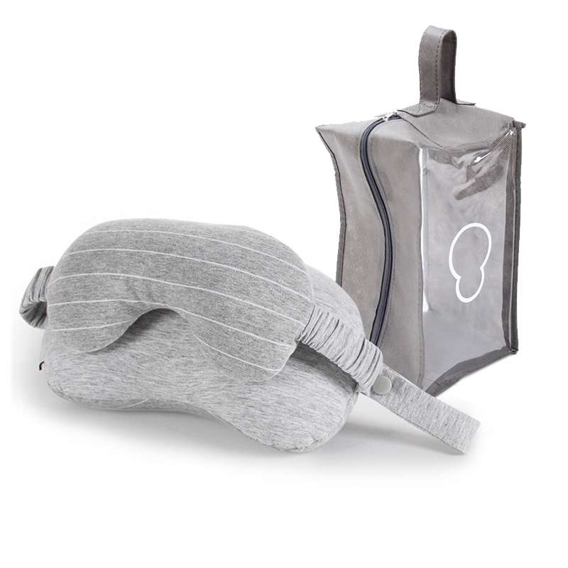 Business Travel Portable Pillow Eye Protection(Light Grey)