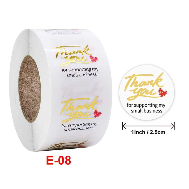 3 PCS Transparent Gilding Thank You Baking Sticker Envelope Sealing Sticker Gift Decoration Label, S