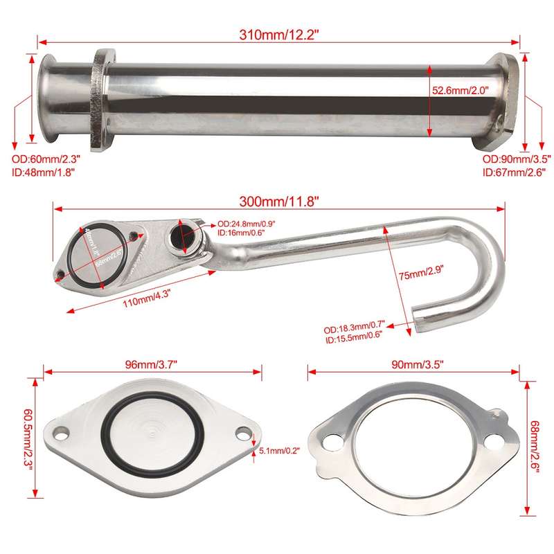Car Modification 6.0L Turbocharged Diesel Engine Valve Cooler Bypass Removal Kit
