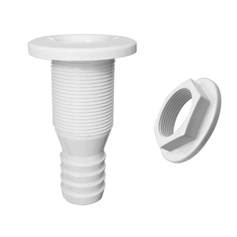 5/8 inch Plastic Thru-Hull Bilge Fitting For Bilge Pump Drain or Vent Hose Fitting for Boats Marine