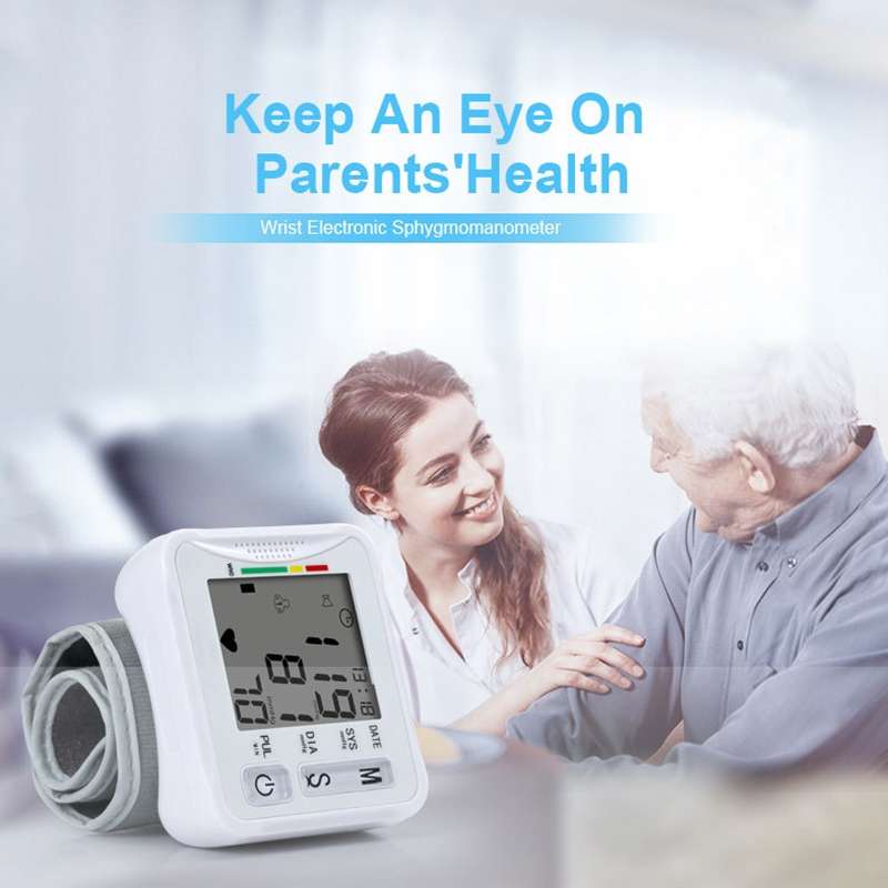 KWL-W01 Home Automatic Smart Wrist Electronic Sphygmomanometer, Style: English With Voice(White)