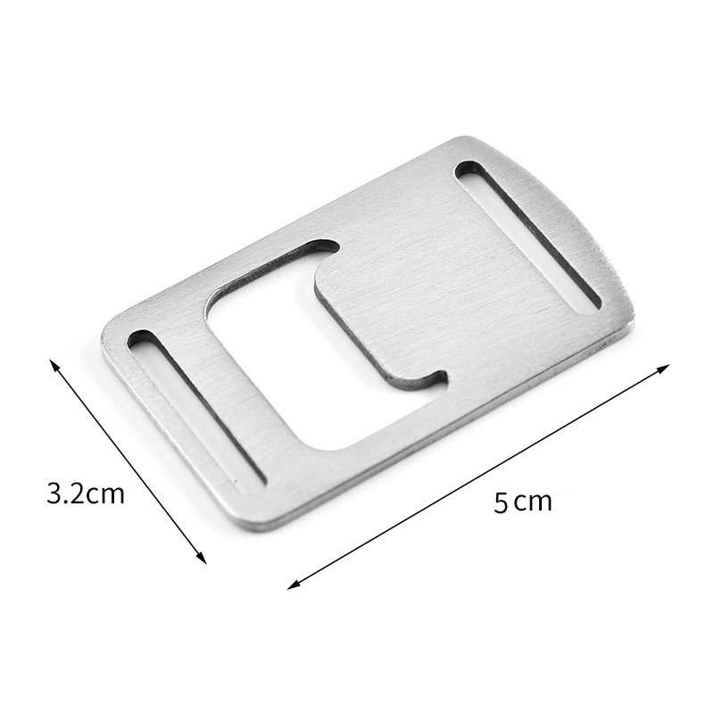 20 PCS Ribbon Bottle Opener Stainless Steel Card Bottle Opener Outdoor Backpack Webbing Buckle Lanya