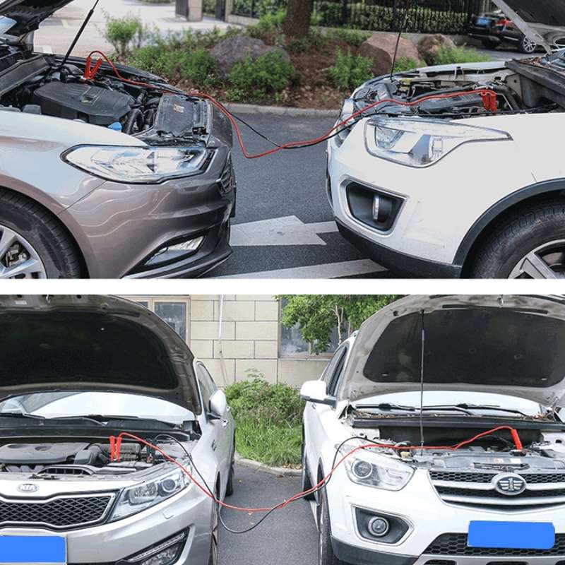 1000A Insulated Car Battery Cord Alligator Clip Pure Copper Battery Clip Car Ignition Wire