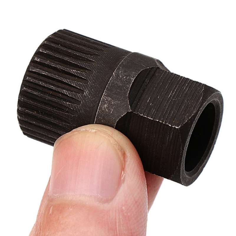 Spline Alternator Clutch Free Wheel Pulley Removal Tools Installations Socket(Black)