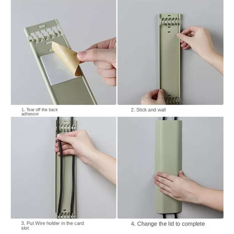 BF1805 5 PCS Plastic Concealed Cable Stick-On Cable Management Box(White)