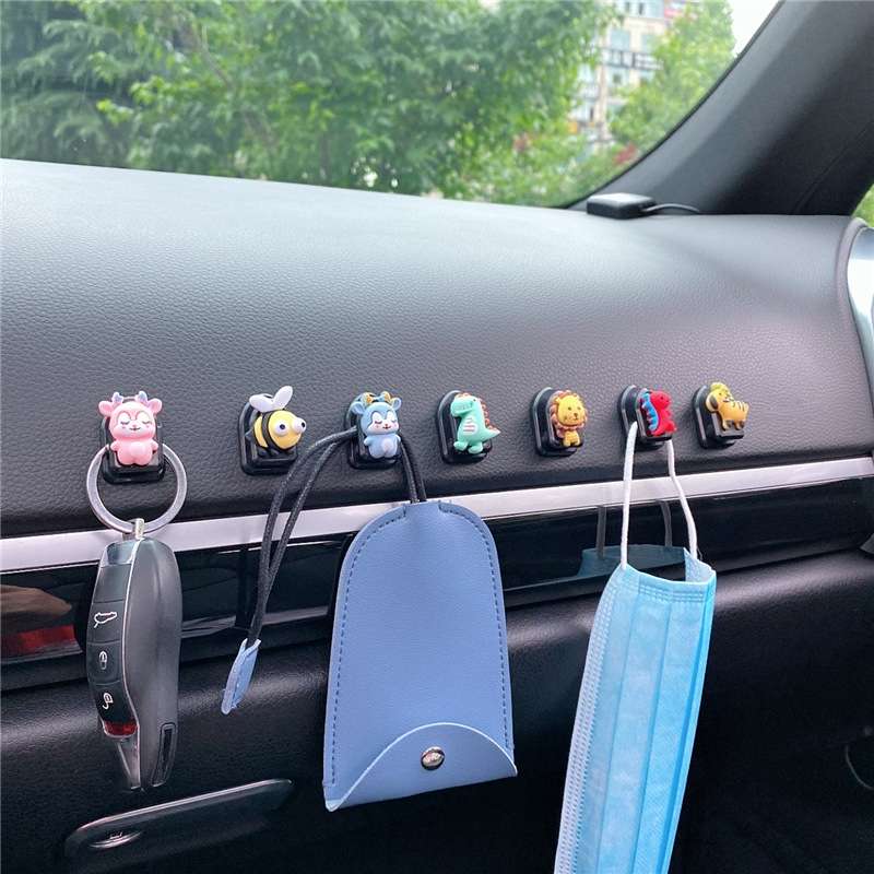 10 PCS Car Hook Car Sticky Multifunctional Mini Small Hook Car Seat Back Hook, Colour: Hook