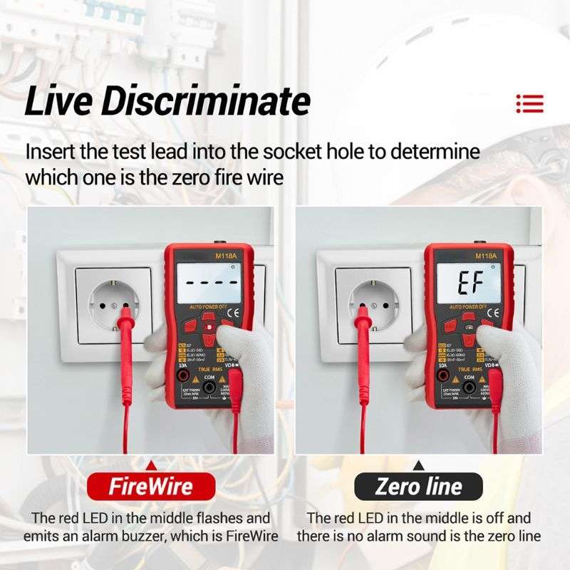 ANENG M118A High-Precision Automatic Range Multimeter Multi-Function Small Electrician Instrumentati