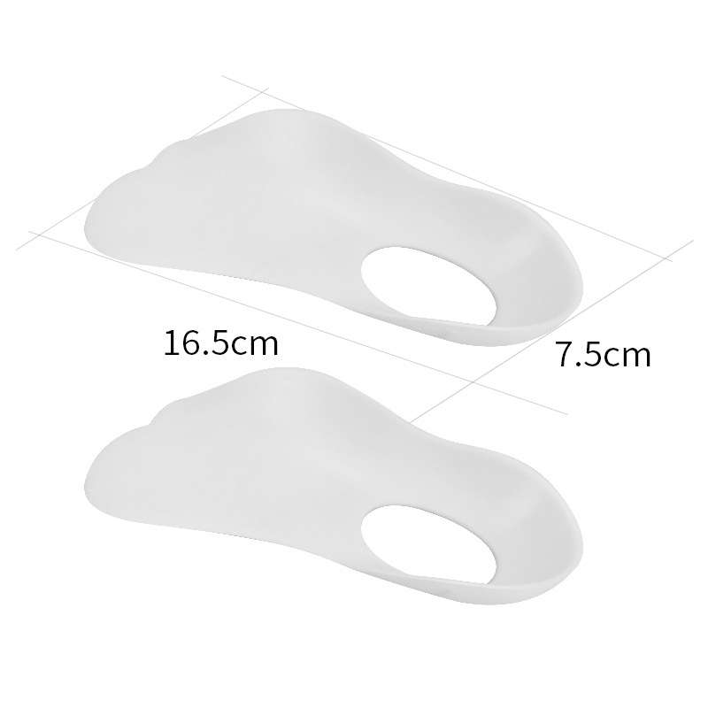 Flat Foot Orthopedic Insole Arch Collapse Support Pad Adult And Child Foot Valgus Orthosis L (White)