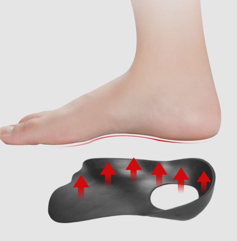 Flat Foot Orthopedic Insole Arch Collapse Support Pad Adult And Child Foot Valgus Orthosis L (White)