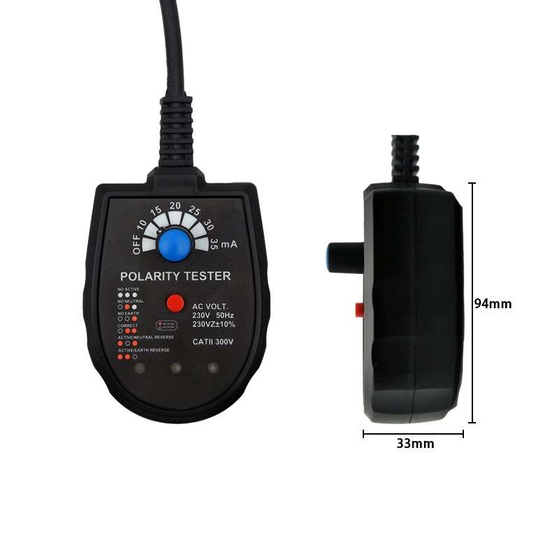 S2001 Socket Phase Detector Multi-Function Three-Phase Loop Socket Circuit Leakage Detector, EU Plug