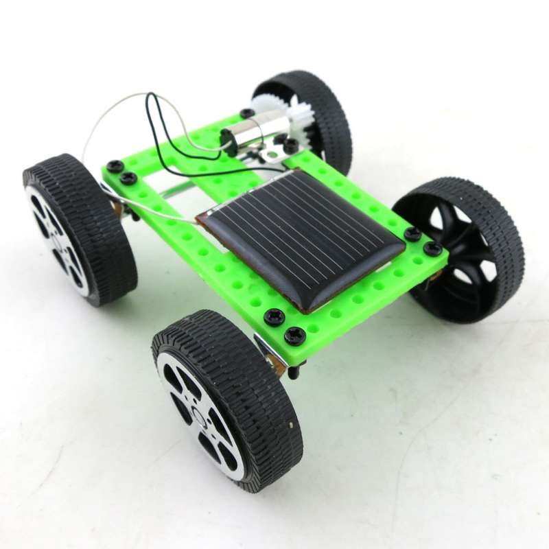 Creative Kids Early Education DIY Solar Energy Car Science Experiment Assembled Toy, Size:3.2x7.5x8c