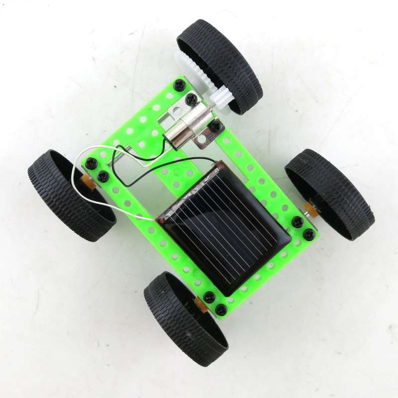 Creative Kids Early Education DIY Solar Energy Car Science Experiment Assembled Toy, Size:3.2x7.5x8c