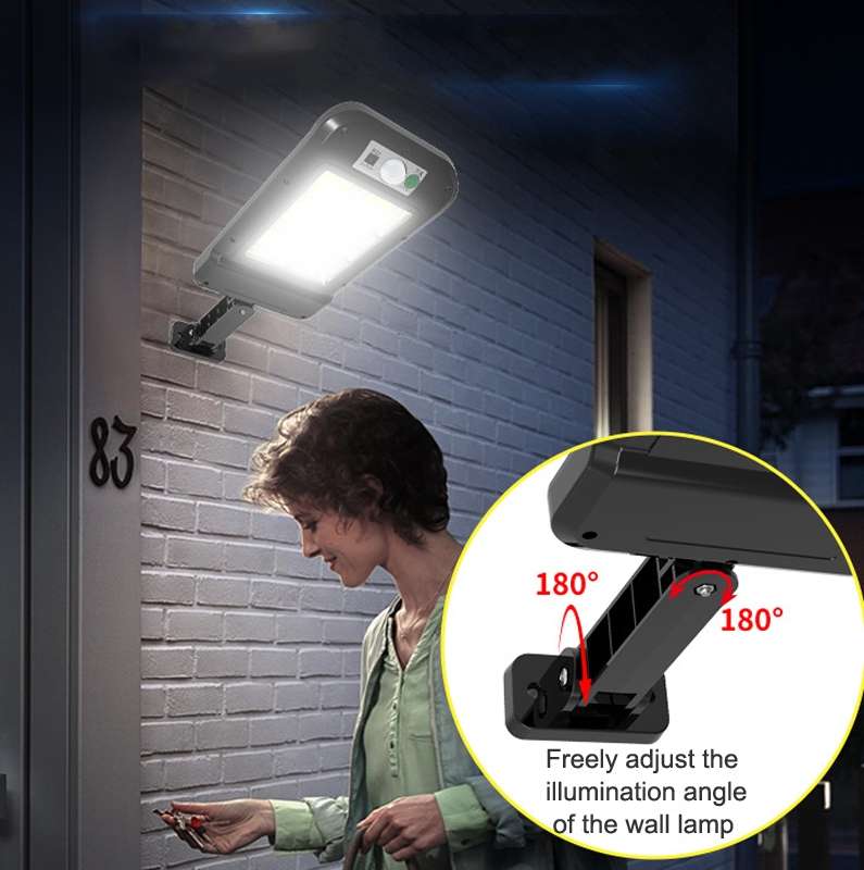 Solar Wall Light Outdoor Waterproof Human Body Induction Garden Lighting Household Street Light 4 x
