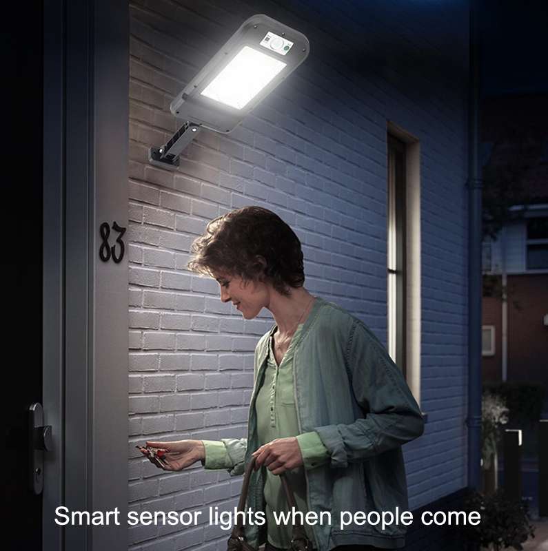 Solar Wall Light Outdoor Waterproof Human Body Induction Garden Lighting Household Street Light 4 x