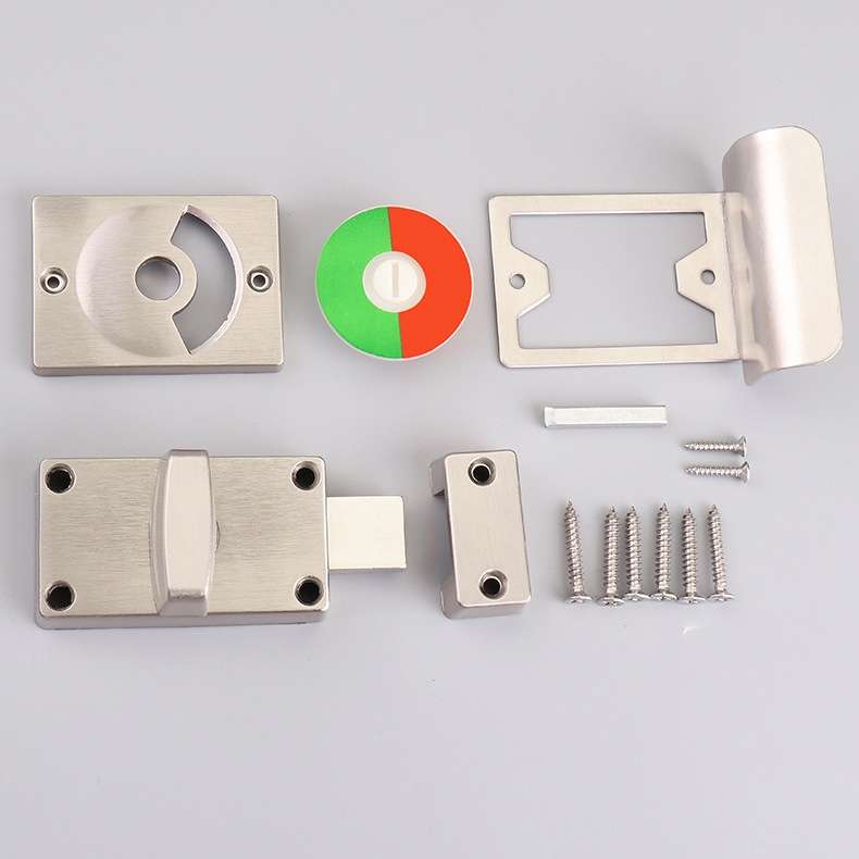 Toilet Red & Green Display Door Lock Public Toilet Stainless Steel Bolt Lock Indicating lock With Ha