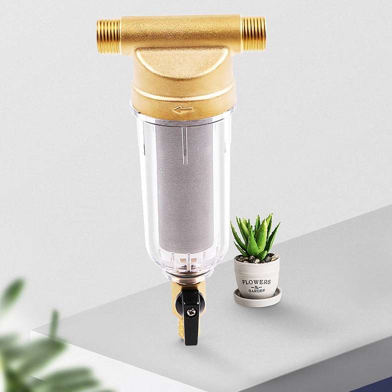 Home Kitchen Tap Water Backwash Copper Pre-Filter Whole House Water Purifier Filter