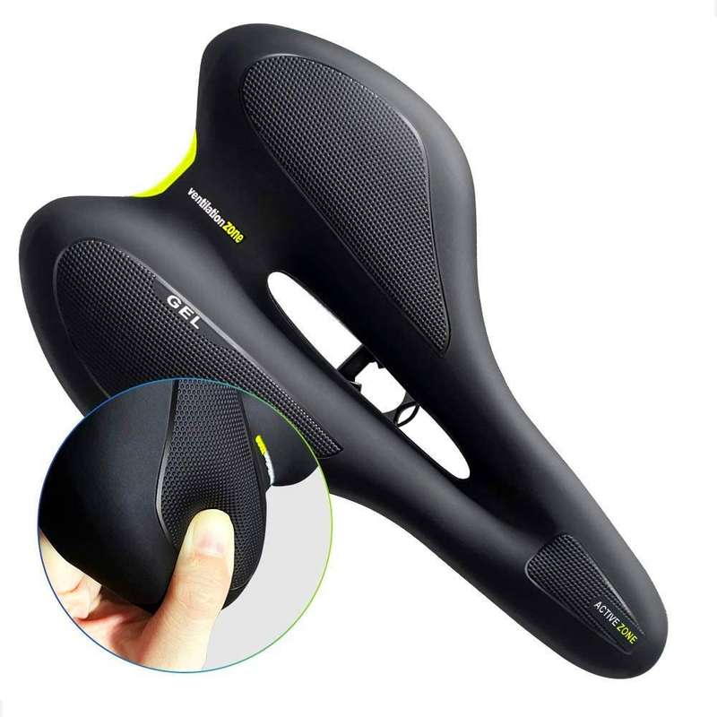 Silicone Bicycle Seat GEL Mountain Bike Saddle Bicycle Seat Saddle(Black Blue)