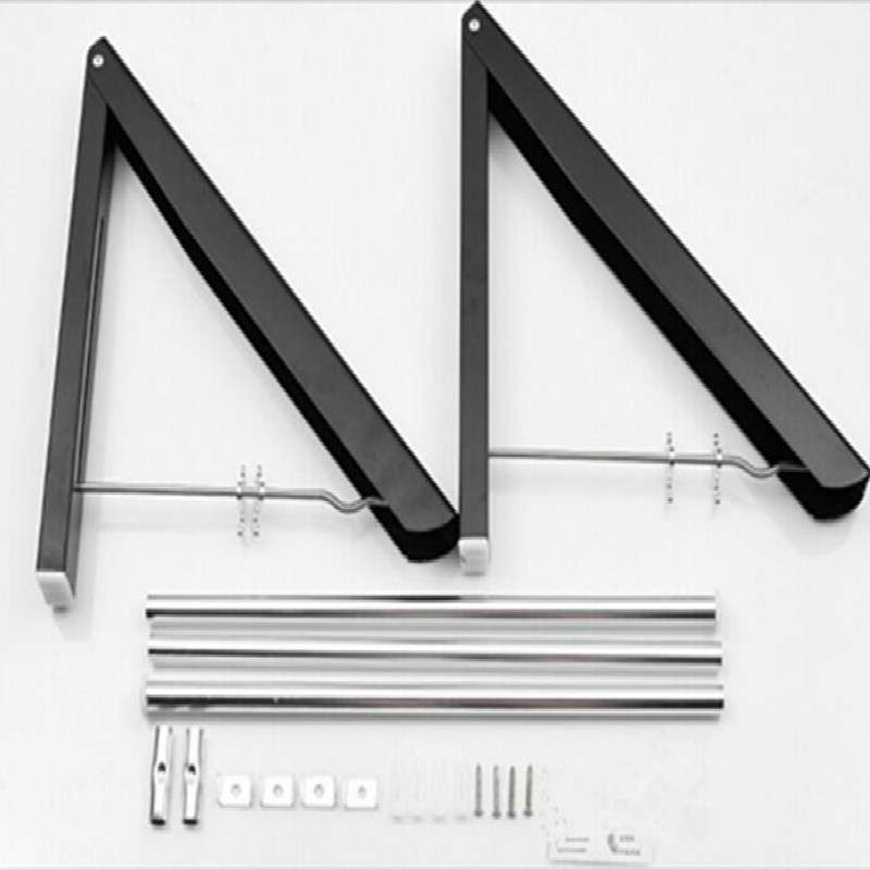 Multifunctional Space Aluminum Invisible Drying Rack, Size:Black