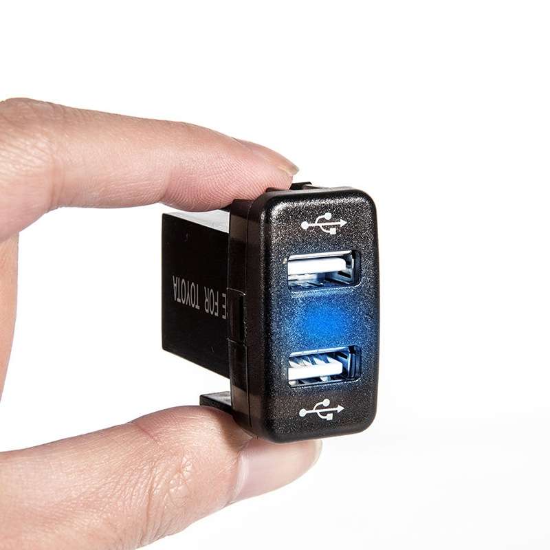 Car Charger Original Hole Non-Destructive Modification Of Dual Usb Car Charger With Line Suitable Fo