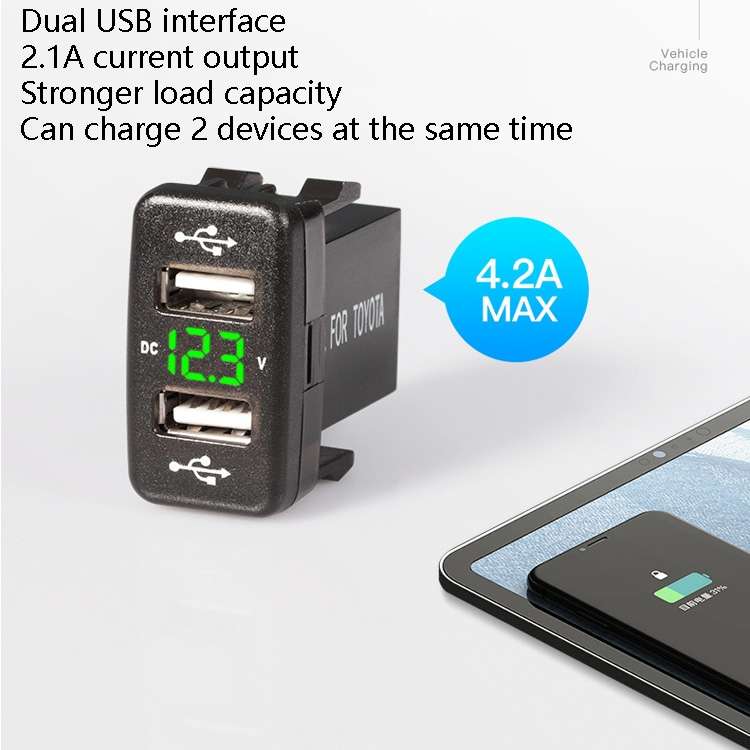 Car Charger Original Hole Non-Destructive Modification Of Dual Usb Car Charger With Line Suitable Fo