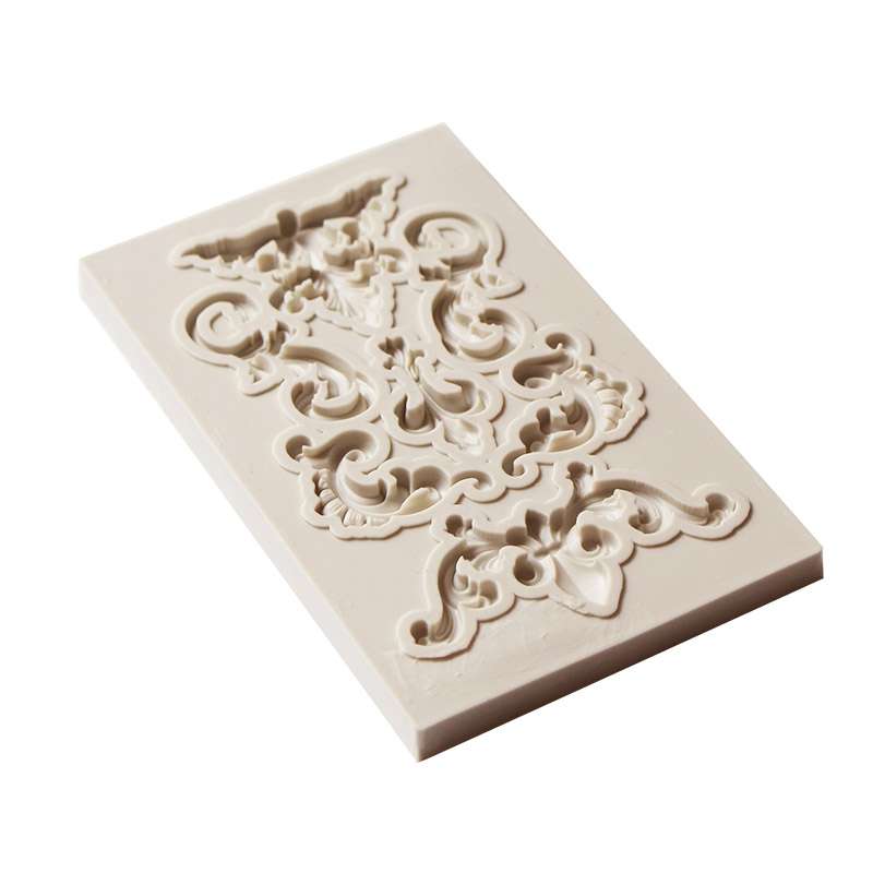 2 PCS Border Silicone Mold Fondant Mold Cake Decorating Tools Chocolate Mold(Grey)