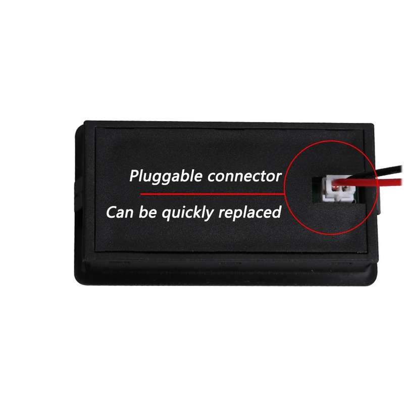 SUPNOVA DC 8-100V Battery Capacity Indicator Voltmeter Voltage Gauge,Style: Blue +Alarm + Temperatur