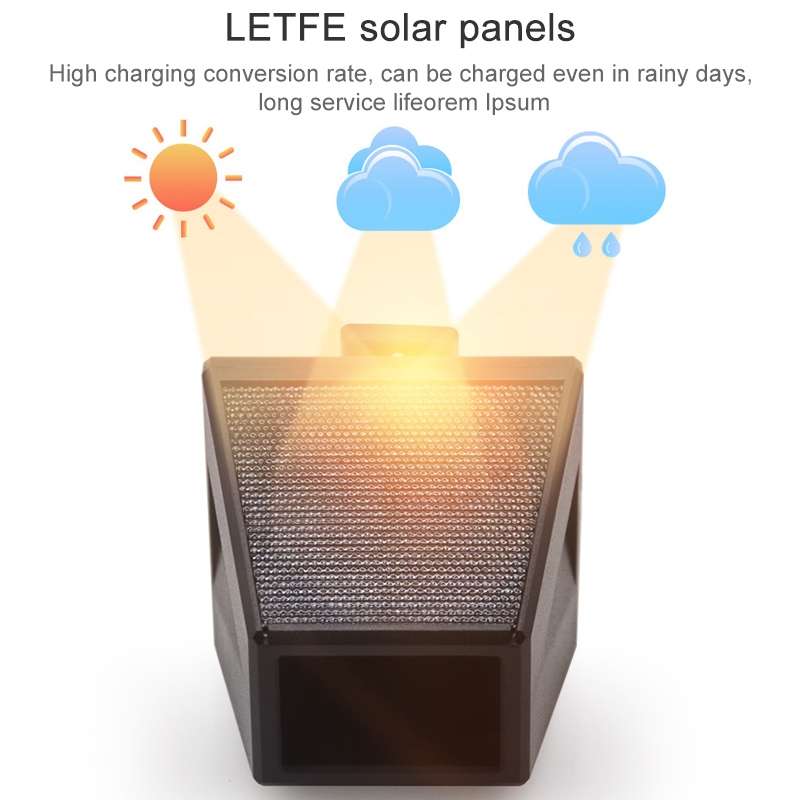 N911F 129dB Wireless Remote Control Solar Human Body Induction Sound Light Alarm
