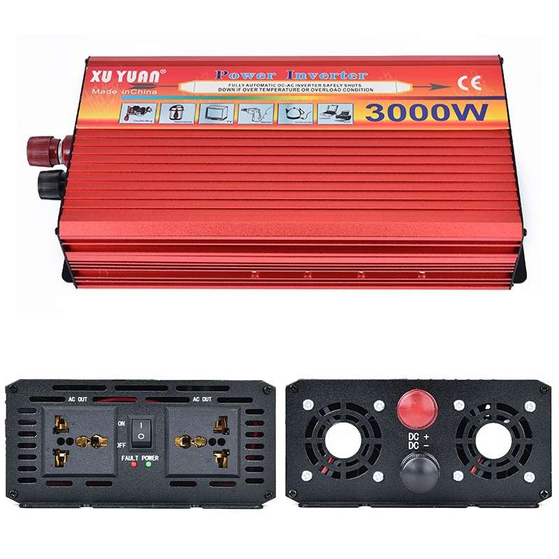 XUYUAN 3000W Car Inverter Car Home Power Converter, Specification: 12V to 220V