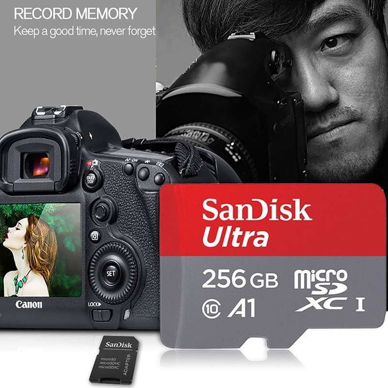 SanDisk A1 Monitoring Recorder SD Card High Speed Mobile Phone TF Card Memory Card, Capacity: 64GB-