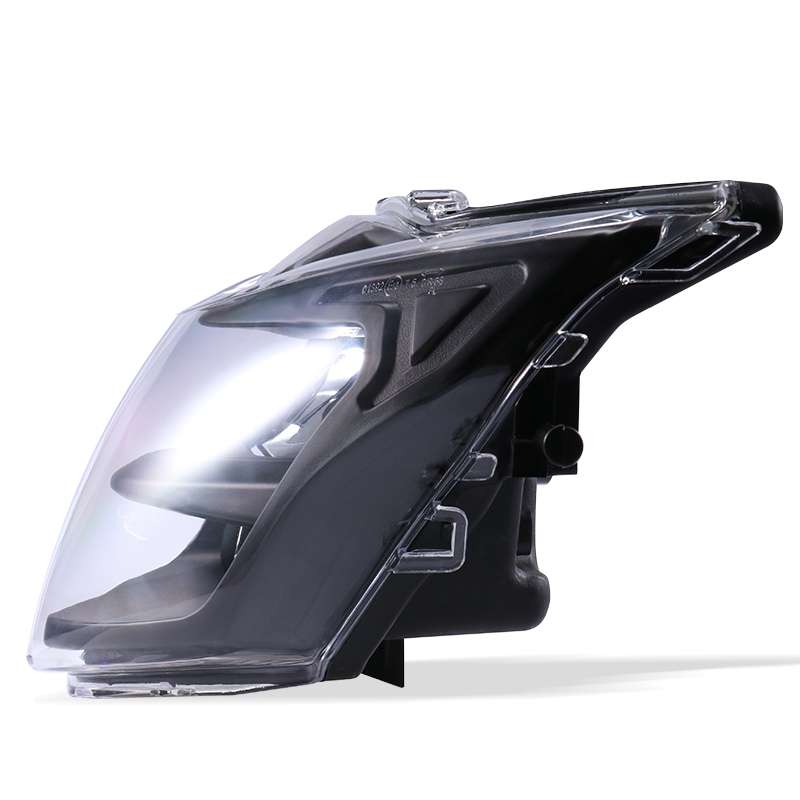 Motorcycle LED Retro Headlights LED Far Near Beam Lights For Yamaha LC135 V2-V6(Transparent Glass)