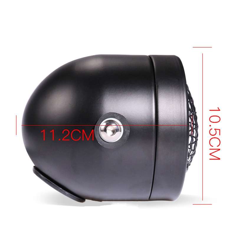 Motorcycle Retro Headlight CG125 Metal Universal Headlight Retro Dual Lamp(Black)