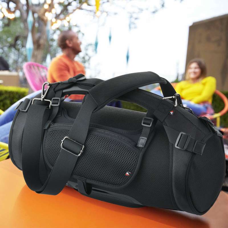 Portable Single-Shoulder Strap Speaker Storage Bag Accessories for JBL Boombox Storage Bag(Black)