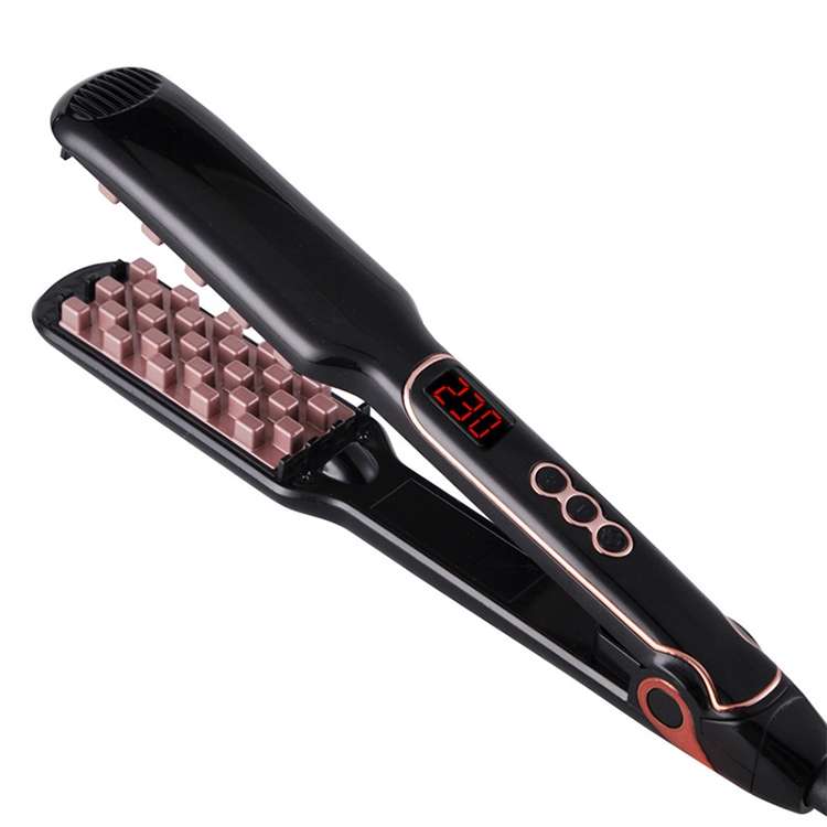 Multi-functional Long & Short Hair Styling Iron Ceramic Tourmaline Volumizing Hair Iron(White gold)