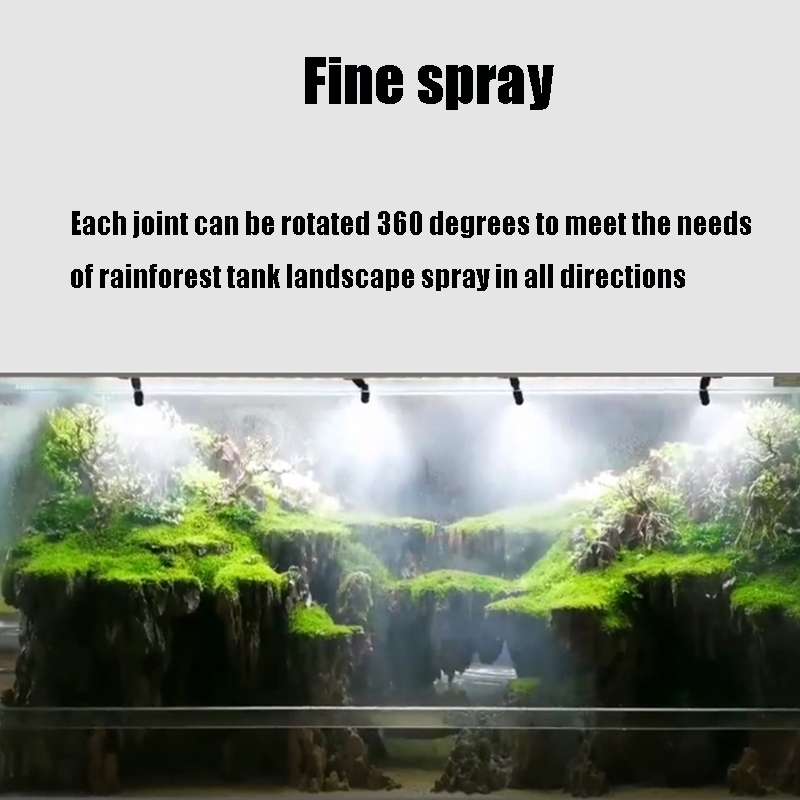 Reptile Pet Terrarium Ecological Landscaping Rainforest Cylinder Spray Atomization Cooling Four Nozz