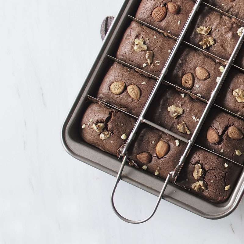 Brownie Pan Cake Mold Square Bread Baking Thick Solid Bottom Non-Stick Baking Pan