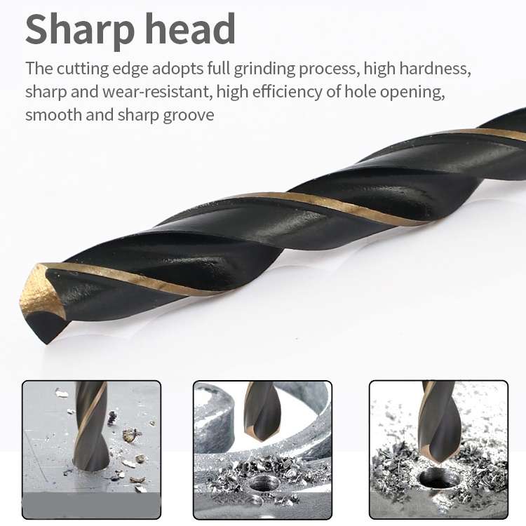 5 PCS 13.5mm Steel Plate High-Speed Steel 4341 Black Yellow Twist Drill