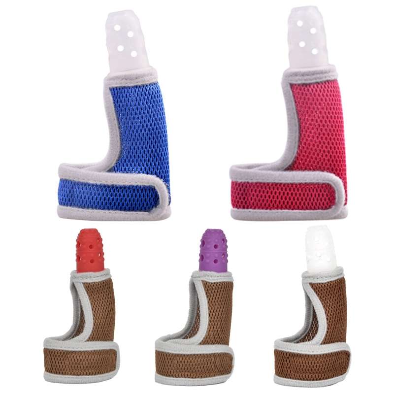 ZT001 Baby Silicone Molar Finger Cots Children Anti-Bite Hand Breathable Thumb Cots Teether Maternal