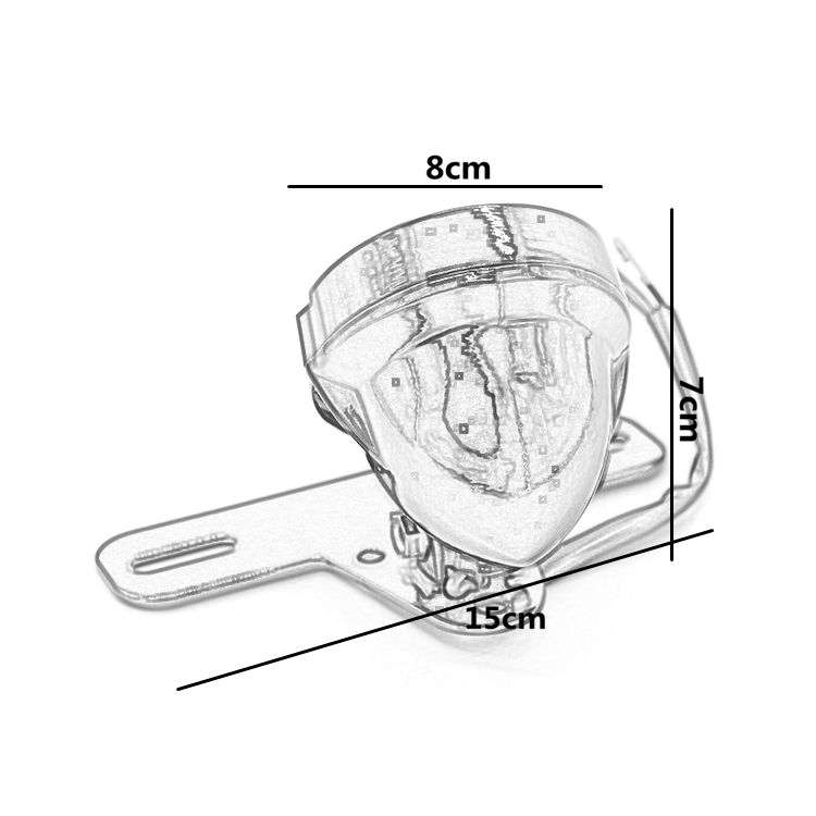 Universal Retro Waning Tail Light Motorcycle Modified Rear Tail Light Brake Light(Silver)