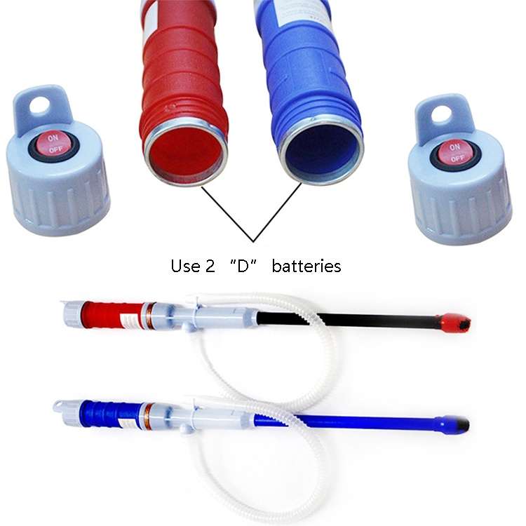58cm Short Electric Oil Pump Oil Pipe Automotive Supplies Water Pump Oiler(Blue)
