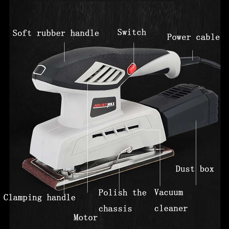 AOTUO Electric Sandpaper Machine Wall Sanding Polishing Machine Electric Tools, EU Plug, Model: JST6