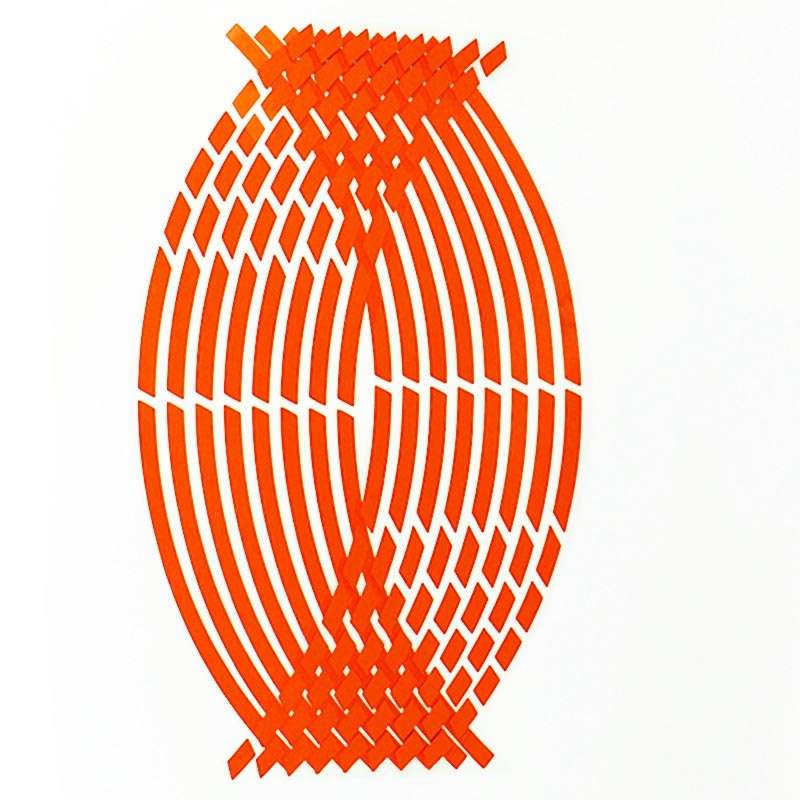 Motorcycle Rim Stickers Personality Wheels Modified Decals(Red)