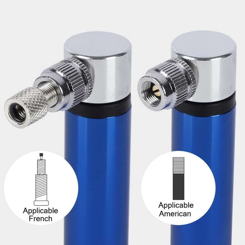 Bicycle Basketball Football Mini Portable High Pressure Inflator(Blue)